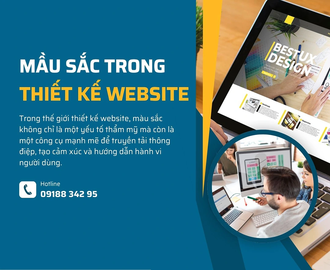 mau sac trong thiet ke website