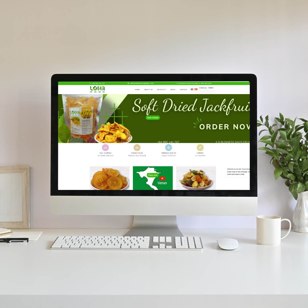 thiet ke website thuc pham